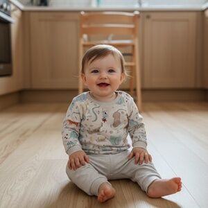 Animal Sweatshirt size 3m, Terry cloth backing